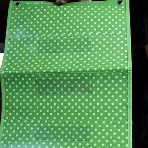 Green Polka Dot Hanging Organizer